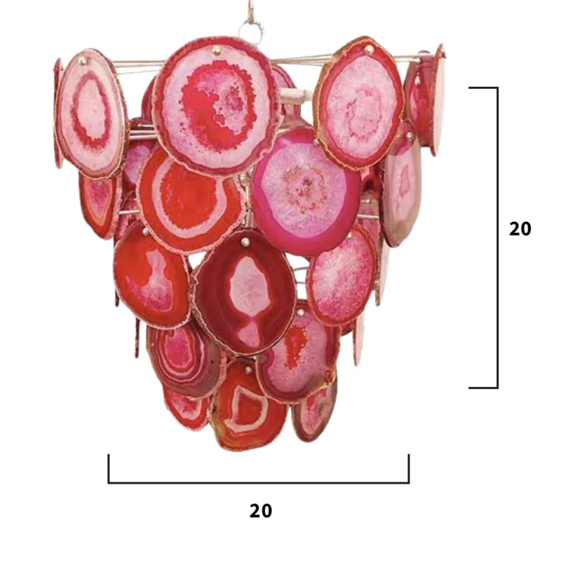Pink Agate Chandelier - Image 3