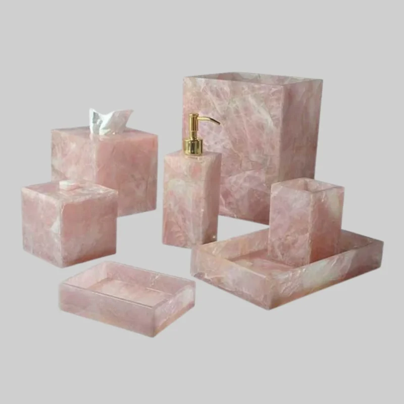 Rose Quartz Bath Set - Image 3