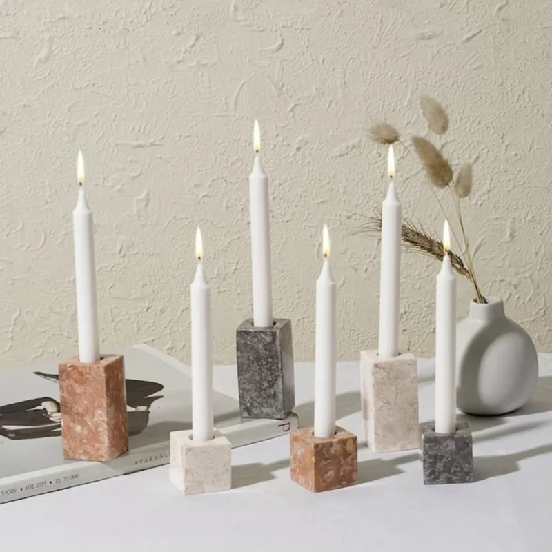 Rose Quartz Candle Holder - Image 3
