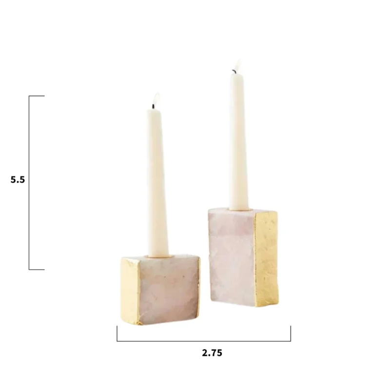Rose Quartz Candle Holder - Image 4